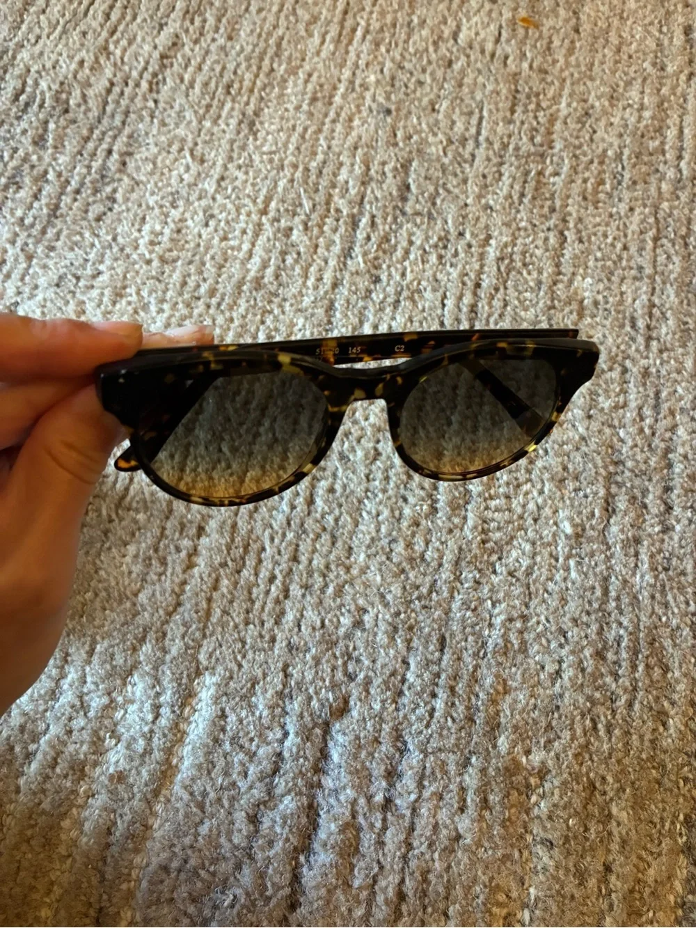 SEE Eyewear Round Tortoiseshell Sunglasses 5575 Brown Gradient Made In Italy